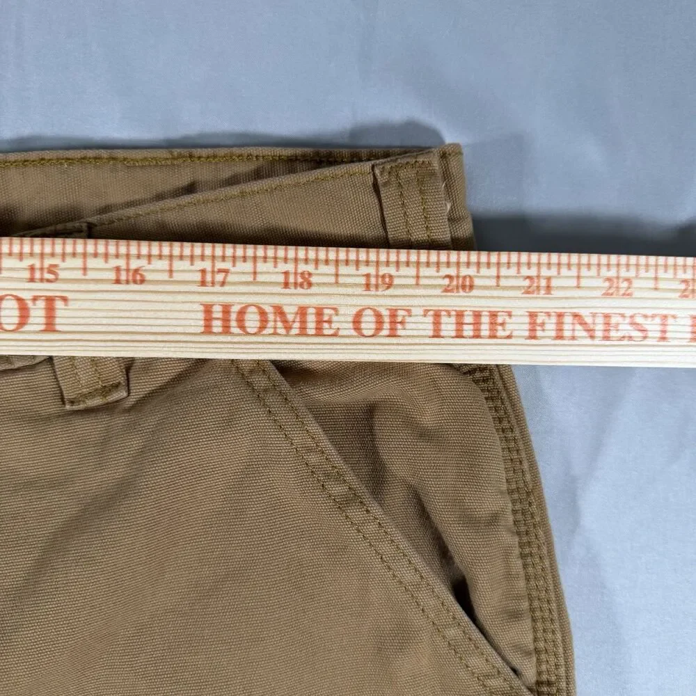 Men's 40 Carhartt Shorts Tan  Rugged Flex Relaxed Fit Canvas Work Model#Bs2514-M
